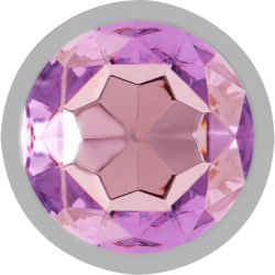 Intense - Plug Anal En Métal Aluminium Avec Cristal Violet Taille M